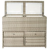 Grey 62 Litre Rattan Double Cooler Box - Aspen FTR094