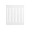 Radiator Cover Vertical Slat Modern Stylish MDF Wood White Black Cabinet Shelf