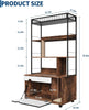 Hidden Litter Box Enclosure with Storage Rack & Cat Scratching Post Wood 4-Tier