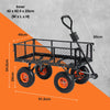 Garden Cart Trolley Trailer Truck Heavy Duty Steel 350kg Weight Limit