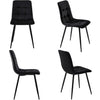 Dining Table and Chairs Set of 4 Modern Dining Table Set Kitchen Furniture Black