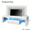 TV Stand Modern High Gloss Doors Entertainment Unit Cabinet With RGB LED Li
