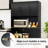 Kitchen Modern Wooden Large Coffee Bar Station-Black