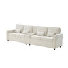 4-Seater Couch Sofa With Storage Console Cup Holder Side Pockets Charging Ports