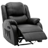 Lounge Recliner Chair PU Leather w/ Adjustable Legrest & Side Pocket, Black