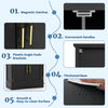 Kitchen Cupboard Cabinet Bathroom Floor Storage Cabinet-Black