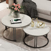 Coffee Tables for Living Room Set of 2 Modern Nesting Coffee Tables Black Finish