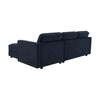 Dusk Sloane Midnight Dark Navy Velvet Right Hand Storage Chaise Sofa RRP £1674