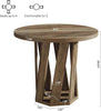 80CM Round Dining Table for 2-4 Farmhouse Wooden Kitchen Table for Dining Room