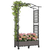 Raised Garden Bed with Arch Trellis, Raised Bed for Garden on Wheels