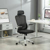 Vinsetto Mesh Office Chair with Adjustable Headrest, Lumbar Support, Black