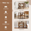 2-Tier Round Side End Table Sofa Beside Accent Coffee Table W/ Storage Shelf