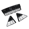 Zetec S Style Front Bumper Grille Honeycomb Gloss Black For Focus MK3 2012-2014