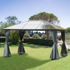 3 x 4m Polycarbonate Hardtop Gazebo with Aluminium Frame and Curtains
