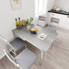 5PCS Wooden Dining Table Set for 4,Kitchen Table&Chairs Set w/Upholstered Seats