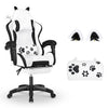 Cute Gaming Chair with Dog Ears for Girls, Height Adjustable Reclining Chair
