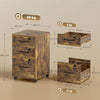 Office Filing Cabinet Pedestal Under Desk Storage Unit 3 Drawers Castors Beech
