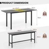 Modern Folding Table 3 Pcs Dining Table Set Extendable Kitchen Table for 4-6