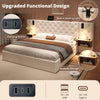 Ottoman Storage Bed 5ft King Upholstered Bed Frame With Button Tufted Headboard