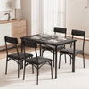 Dining Table Set with 2/4 Chairs, Modern Design for Kitchen, Home, Patio, Garden