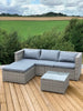 Victoria Rattan Garden Furniture Corner Sofa Lounge Set In/Outdoor Extra Wide