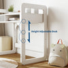 Kids Desk and Chair Set Study Desk Wooden Writing Table with Drawers Pen Holder