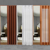 6/10mm Kitchen Bathroom PVC Concertina Accordion Door Bi Folding Sliding Panels