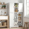 Kitchen Pantry Cupboard Freestanding Tall Storage Cabinet With 6 Door Shelves Ry