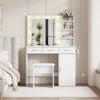 Dressing Table With Drawers Mirror Stool Set Makeup Desk Vanity Table Bedroom