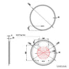 Round Bathroom Mirror with Bluetooth Demister Illuminated 3 LED Lights 600x600mm