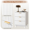 Modern 3 Drawers Bedside Table with Power Supply Nightstand Bedroom Furniture