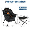 Comfy Lazy Chair with Footstool Relax Lounge Chair Accent Armchair Sofa Chair