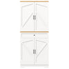Kitchen Pantry Tall Freestanding Storage Cabinet with Drawer, and Door Shelves