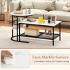 Small Round End Table & Rectangular Coffee Table Set