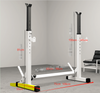 Adjustable Barbell Rack Squat Stand Pair Weight Lifting Bench Press Home Gym UK