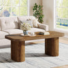 120cm Rectangle Coffee Table Wood Center Low Cocktail Tea Table for Living Room