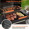 XL Outdoor Smoker Barbecue Charcoal BBQ Grill Portable Garden Cooking Trolley UK