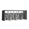 Four Wheelie Bin Storage Metal Store Cover Garden Rubbish Dustbin Keeping 4 Shed