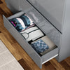High Gloss 3 Door 2 Drawers Wardrobe With Shelves Storage Bedroom Furniture