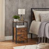 Bedside Table, Sofa Table, Nightstand with 2 Drawers, Industrial LET521B01