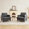 Modern Accent Chair Armchair for Living Room Office Upholstered Comfy Chair Grey