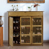 Large Shoe Cabinet 3 Door 1 Drawer Footwear Stand Rack Wood Sideboard Unit