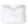 Modern Ceramic Vanity Wash Basin Countertop White Marble Effect Bath Cloakroom