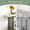 2-Tier White Marble Entryway Console Table Extra Long Foyer Couch Table