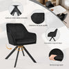 Dining Chairs Set of 2/4/6 Upholstered Swivel Dining Chair Velvet Black