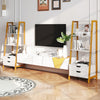 Home Office Versatile Bookcase Ladder Bookshelf-White