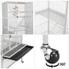 175cm Extra Large Bird Cage Rolling Metal Parrot Cage Pet Cage with Stand