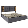 6ft Super King Bed Frame Upholstered Ottoman Bed Headboard w/ Wireless Charging