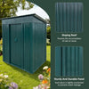 6 x 4 FT Garden Shed Storage Shed Waterproof with Foundation Kit & Vents, Green