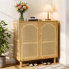 Sideboard Storage Cabinet Cupboard Buffet with Rattan Door Dining Room Furniture
